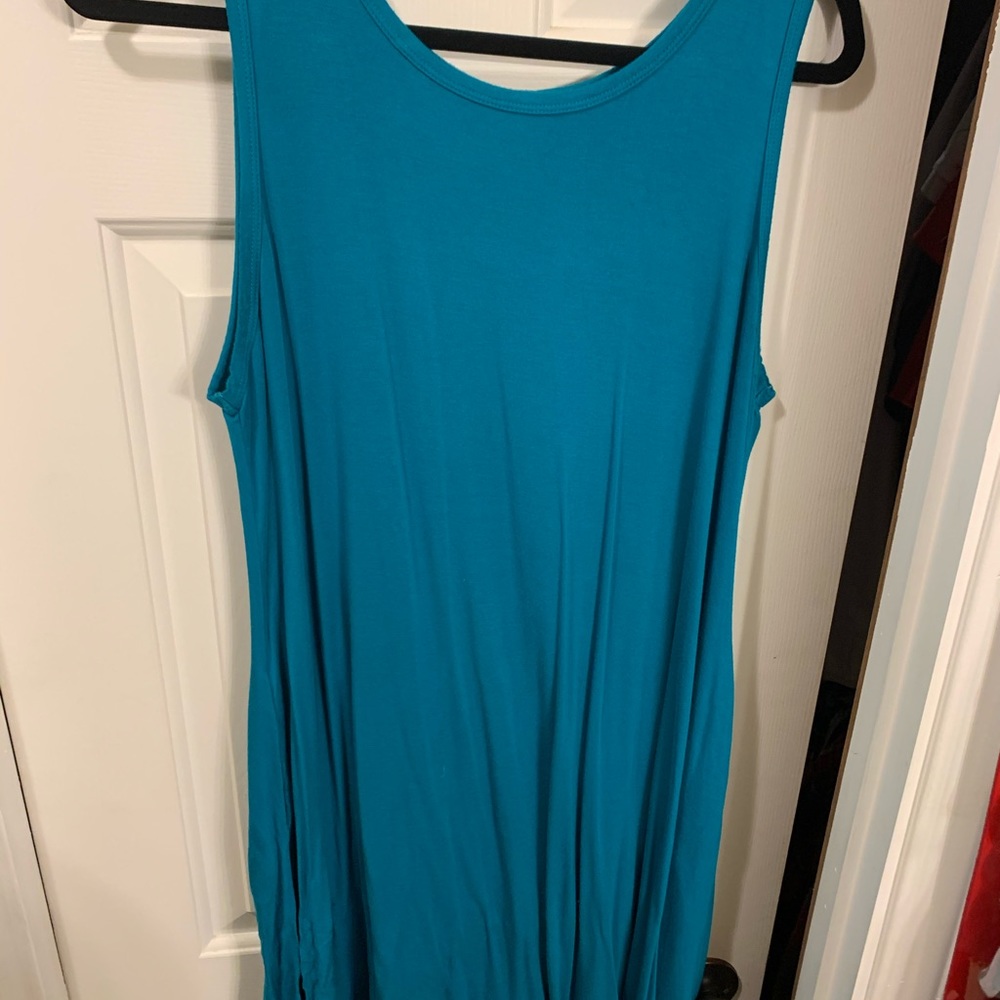 Blue t-shirt dress
